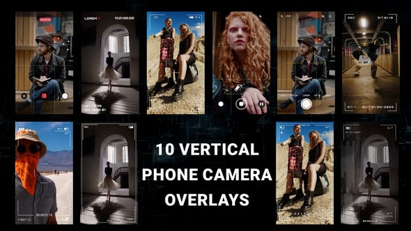 Videohive Vertical Phone Camera Overlays AE
