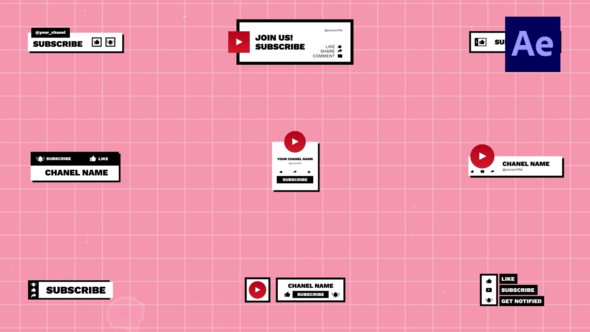 Videohive Social Media Titles and Lower Thirds /Ae