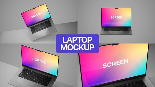 Videohive Clean Laptop M2 Pro Mockup