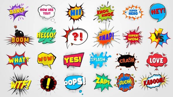 Videohive Comic Bubbles Pack