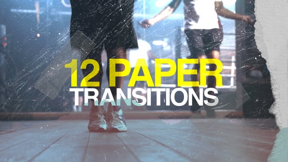 Videohive 12 Paper Transitions