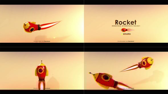 Videohive Cartoon Rocket Logo