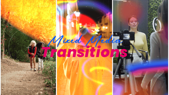 Videohive Vertical Film Burn Transitions