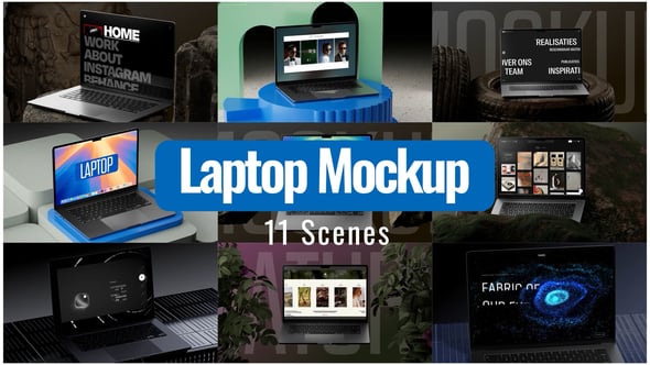 Videohive Animated Laptop Mockup Scenes
