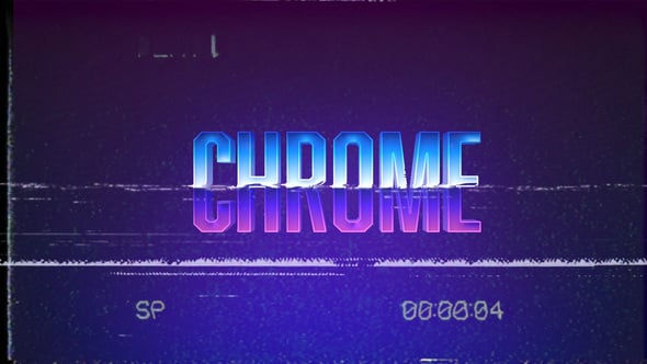 Videohive Retro Chrome Text Logo