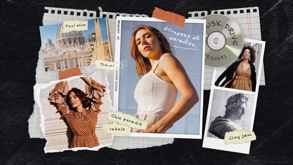 Videohive Scrapbook Photo Collage Video Template 61267358