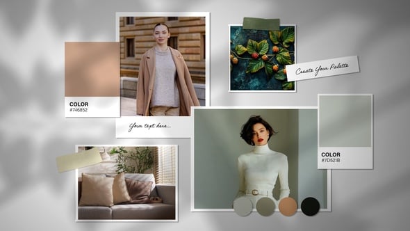 Videohive Animated Color Palette Mood Board Template