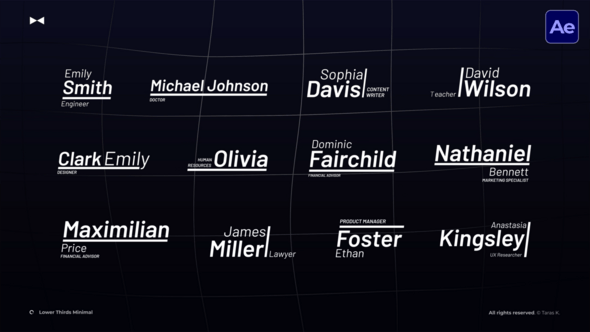 Videohive Lower Thirds Minimal  AE