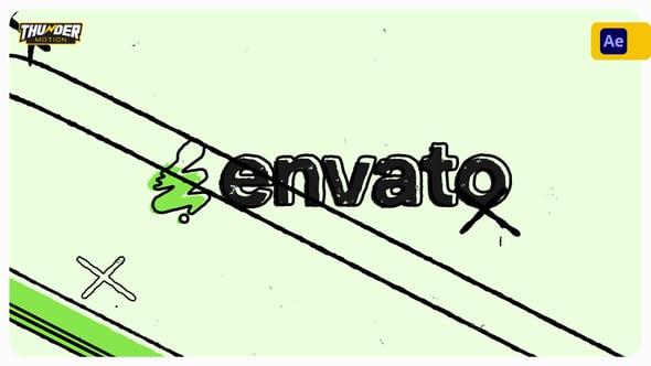 Videohive Grunge Doodle Logo Reveal