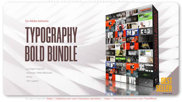 Videohive Bold Textures – Typography Bundle