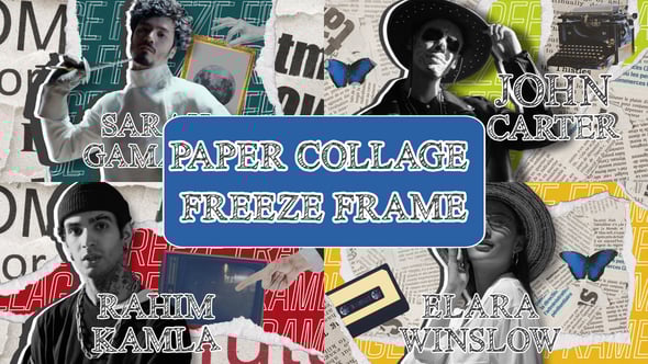Videohive Paper Collage Freeze Frame
