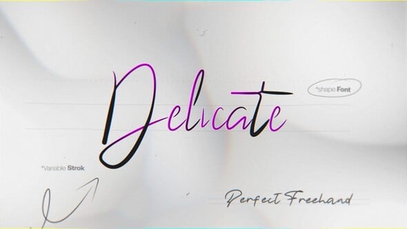 Videohive Delicate Text Write On Tool | 7 Custom Shape Fonts with Perfect Freehand Scribble Animation