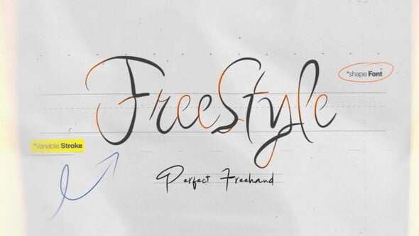 Videohive Freestyle Text Write On Tool | 7 Custom Shape Fonts with Perfect Freehand Scribble Animation