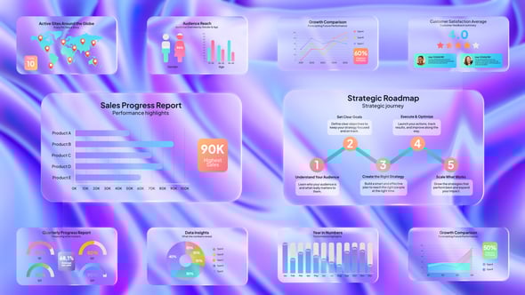 Videohive Liquid Glass Infographic 61324488