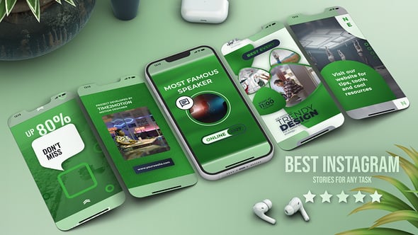 Videohive Green Instagram Reels 57565383