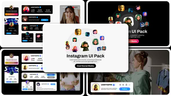 Videohive Instagram UI Pack After Effect 61076194
