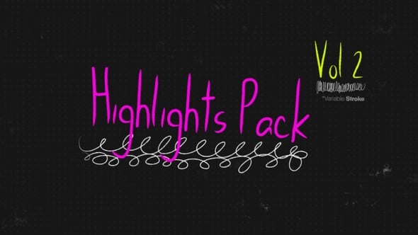 Videohive Highlights Pack Vol 02 Scribble Elements | 46 Doodle Animations