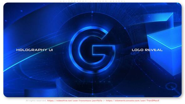 Videohive Holography UI Logo Reveal