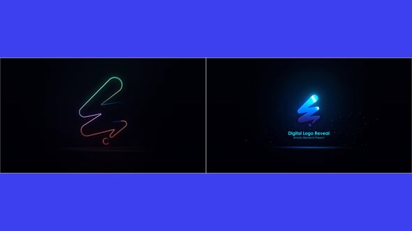 Videohive Digital Neon Logo Reveal