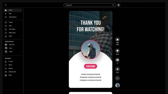 Videohive Vertical End Screen 60951668