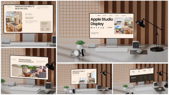 Videohive Apple Studio Display mockup 61211998