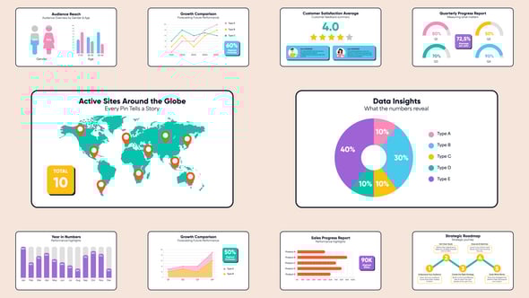 Videohive Playful Flat Infographic