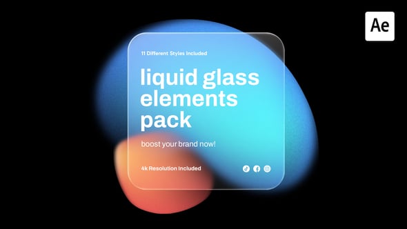 Videohive Liquid Glass Elements 60939610