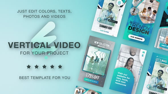 Videohive Medical Team Vertical Intro