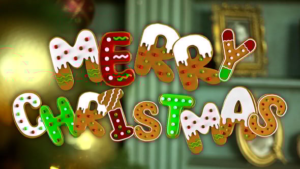 Videohive Christmas Gingerbread Letters Pack