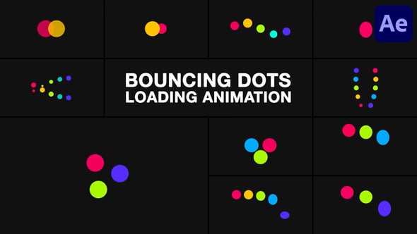 Videohive Bouncing Dots Loading Animation for After Effects