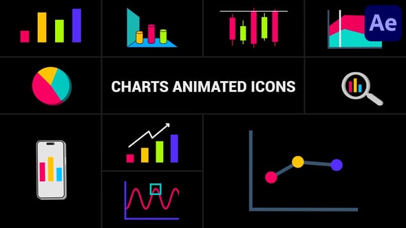 Videohive Charts Animated Icons for After Effects