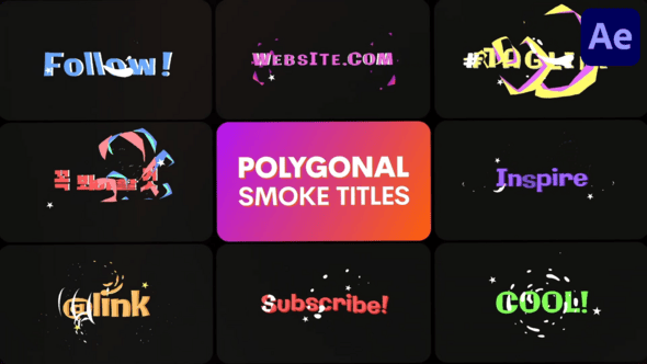 Videohive Poligonal Smoke Titles for After Effects
