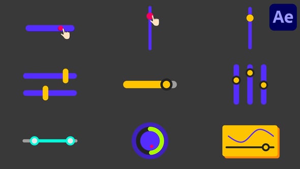 Videohive Sliders And Bars UI Elements for After Effects