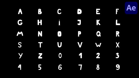 Videohive Liquid Organic Alphabet for After Effects