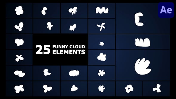 Videohive Funny Cloud Elements | After Effects