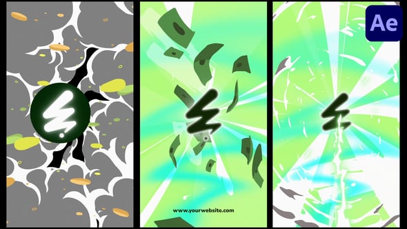Videohive Explosion Smoke Money Logo | After Effects