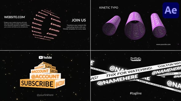 Videohive Kinetic Typography Slides for After Effects