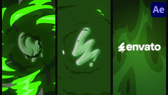 Videohive Mystery Fire Vertical Logo | After Effects