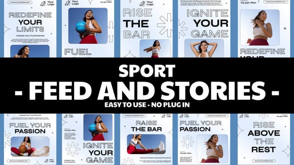 Videohive Sport Feed and Stories Instagram