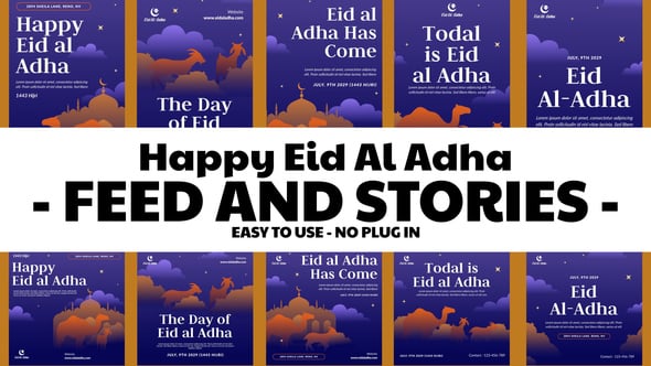 Videohive Eid Al Adha Feed and Stories Instagram