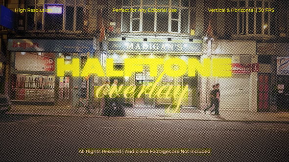 Videohive Halftone Overlay Texture FX for After Effects