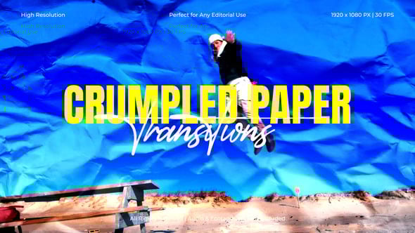 Videohive Crumpled Paper Transitions Pack for After Effects