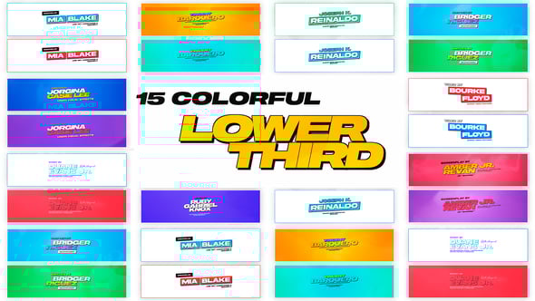 Videohive Colorful Lower Thirds 42005088
