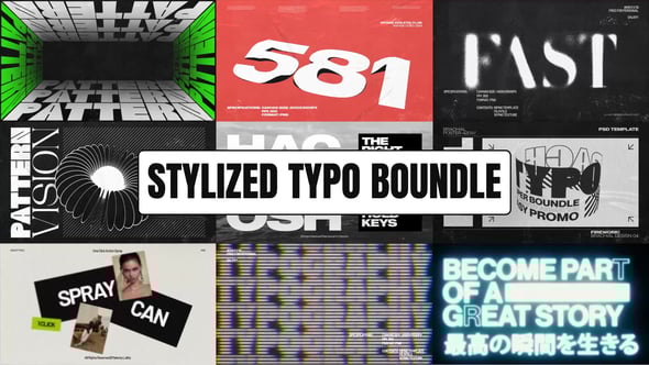 Videohive Stylized Typography Pack