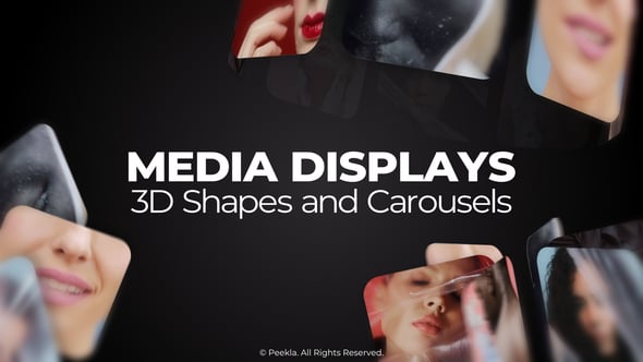 Videohive Media Displays – 3D Shapes and Carousels