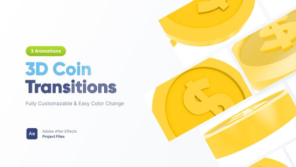 Videohive 3D Coin Transitions