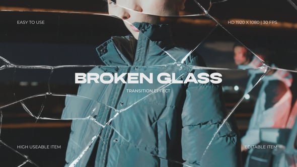 Videohive Broken Glass Transition Effect