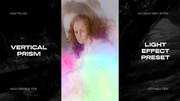 Videohive Vertical Prism Gradient Light Effect