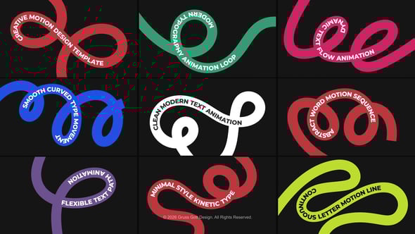 Videohive Curved Text Animations – Swirl Titles