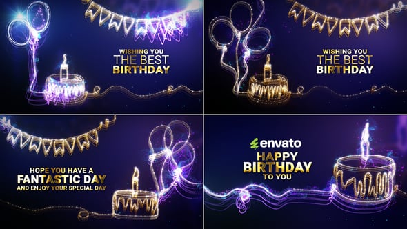 Videohive Birthday Celebration Intro // Happy Birthday Wishes